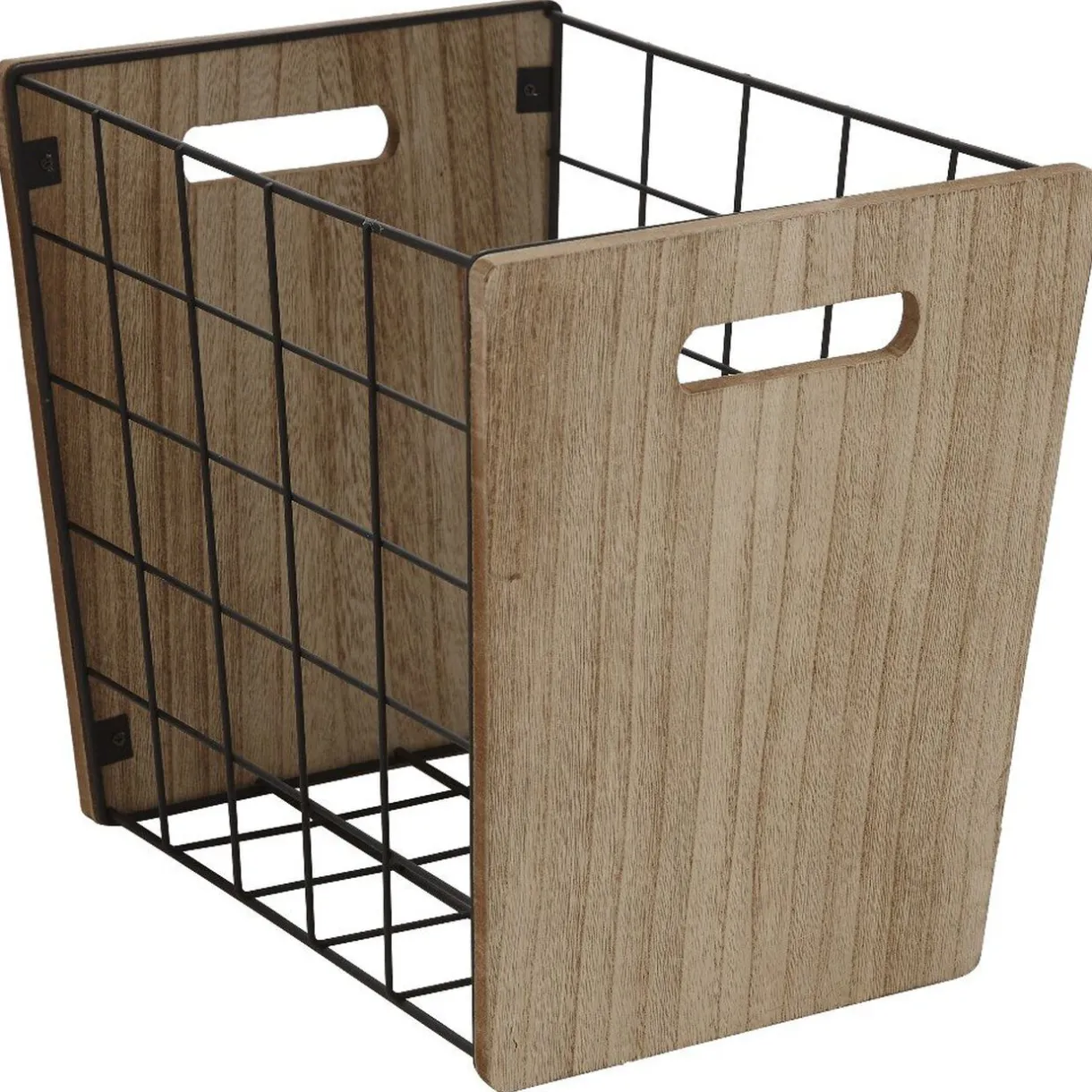 Rangement|Gifi Panière bois/métal taille M