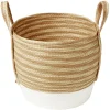 Rangement|Gifi Panière Bora blanc naturel Ø32 x H29 cm