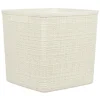 Rangement|Gifi Panière Box Cube effet jute 17L 27x27x27cm beige