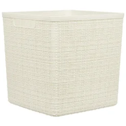 Rangement|Gifi Panière Box Cube effet jute 17L 27x27x27cm beige