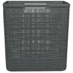 Rangement|Gifi Panière Box Cube effet jute 17L 27x27x27cm gris