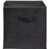 Rangement|Gifi Panière Box Cube effet velours 31x29x31cm noir