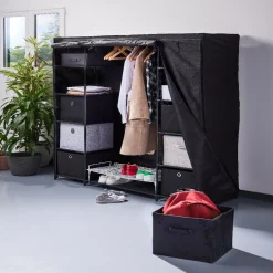 Rangement|Gifi Panière Box Cube effet velours 31x29x31cm gris