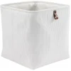 Rangement|Gifi Panière Box Cube effet velours 31x31x31cm blanc