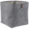 Rangement|Gifi Panière Box Cube effet velours 31x31x31cm gris