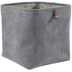 Rangement|Gifi Panière Box Cube effet velours 31x31x31cm gris