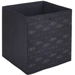 Rangement|Gifi Panière Box Cube symbole traits horizontaux noirs et blanc 31x29x31cm