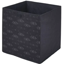 Rangement|Gifi Panière Box Cube symbole traits horizontaux noirs et blanc 31x29x31cm