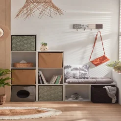 Rangement|Gifi Panière Box Cube unie beige 31x29x31cm