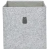 Rangement|Gifi Panière Box Cube 31x29x31cm feutrine gris