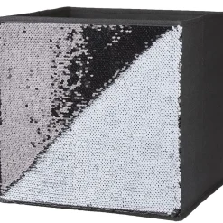 Rangement|Gifi Panière Box Cube 31x29x31cm sequins noir