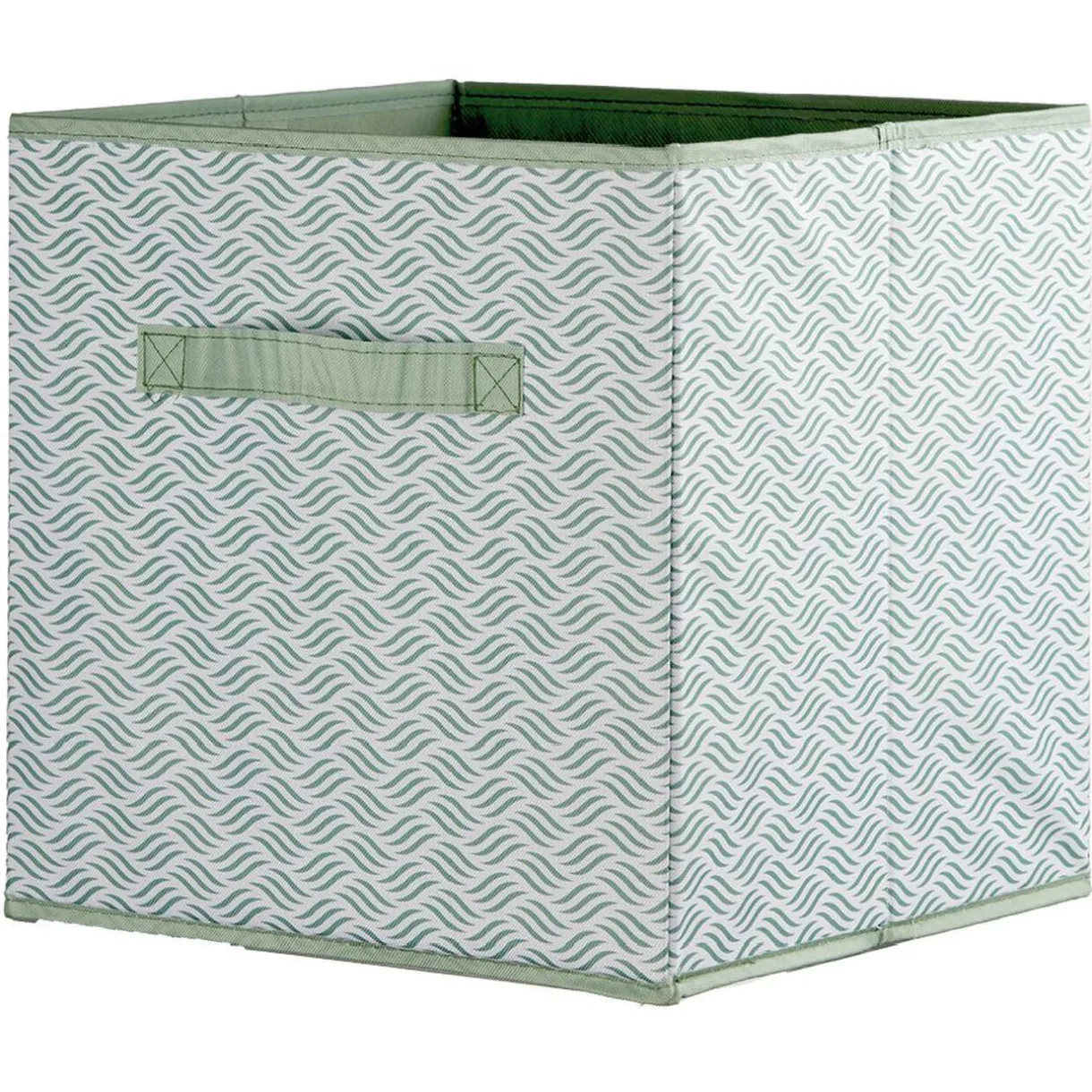 Rangement|Gifi Panière Box Cube 31x29x31cm vert imprimé