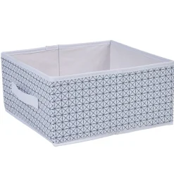 Rangement|Gifi Panière carrée blanche motif géométrique collection Urban 2 Box Cube