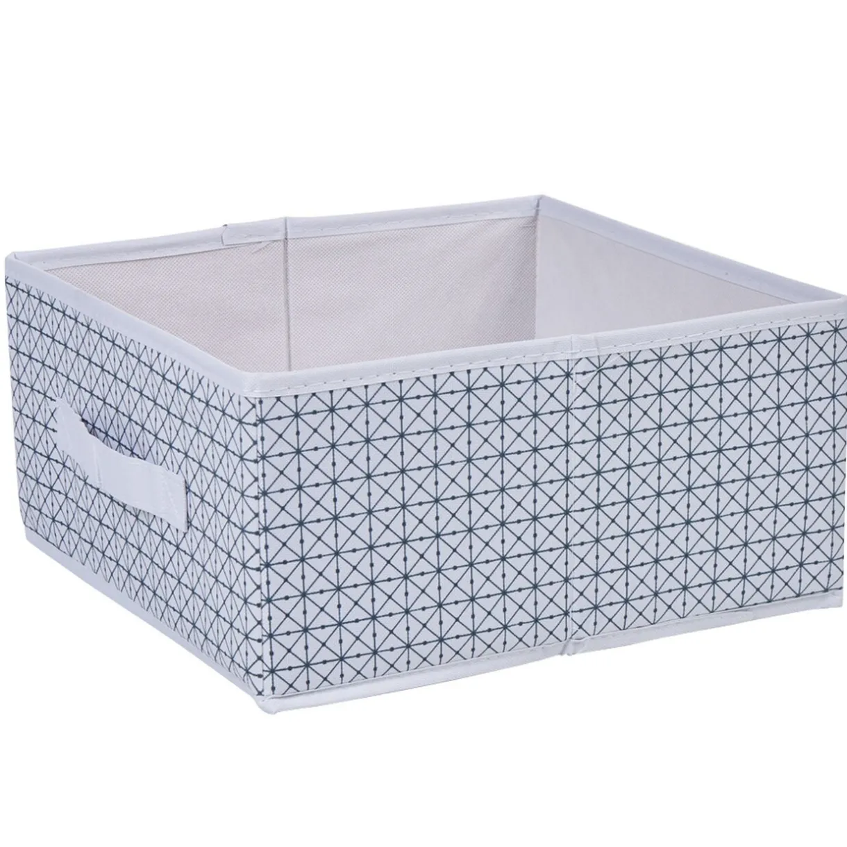 Rangement|Gifi Panière carrée blanche motif géométrique collection Urban 2 Box Cube