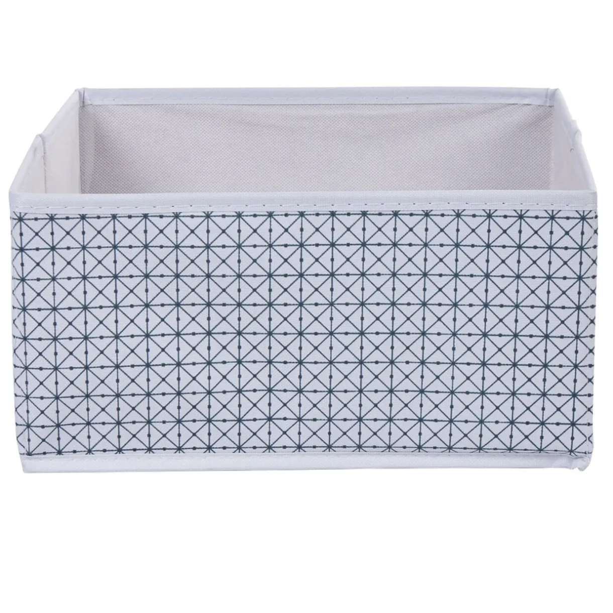 Rangement|Gifi Panière carrée blanche motif géométrique collection Urban 2 Box Cube