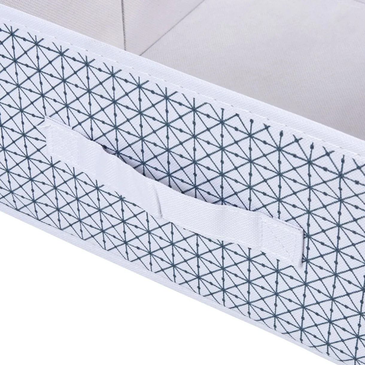 Rangement|Gifi Panière carrée blanche motif géométrique collection Urban 2 Box Cube