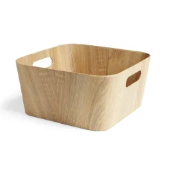 Rangement|Gifi Panière carton et papier imitation bois 30x30xH15cm