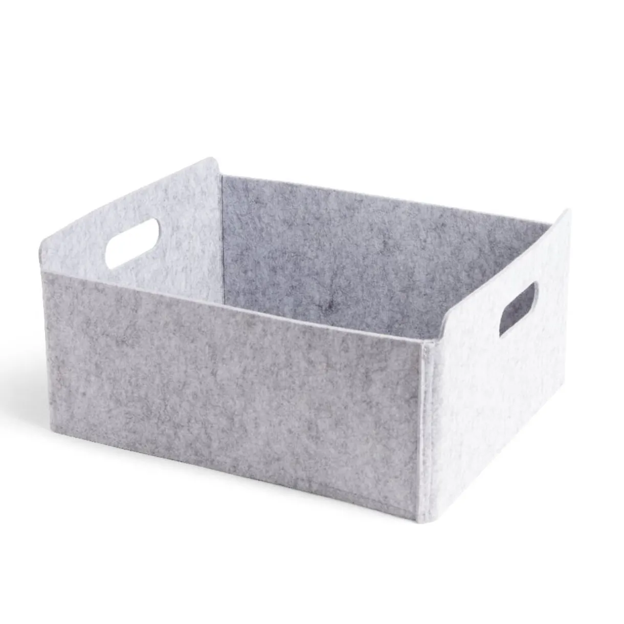 Rangement|Gifi Panière coton effet feutrine 34x28x16cm gris