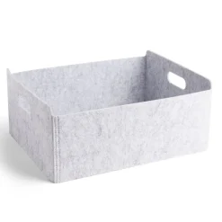 Rangement|Gifi Panière coton effet feutrine 39x30,5x17cm gris