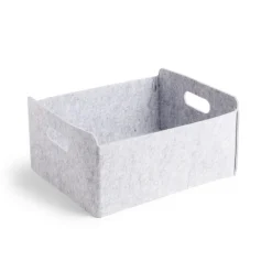 Rangement|Gifi Panière coton effet feutrine 31x25x15cm gris