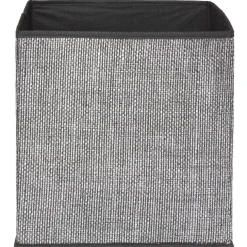 Rangement|Gifi Panière cube de rangement effet papier noir