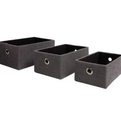 Rangement|Gifi Panière déco empilable grise x3