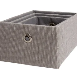 Rangement|Gifi Panière déco empilable grise X3