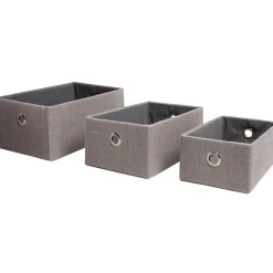 Rangement|Gifi Panière déco encastrable grise X3