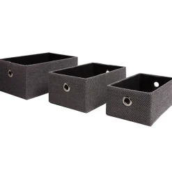 Rangement|Gifi Panière déco encastrable noir x3