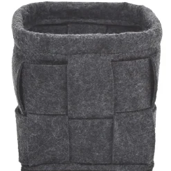 Rangement|Gifi Panière déco feutrine tressée gris anthracite x4