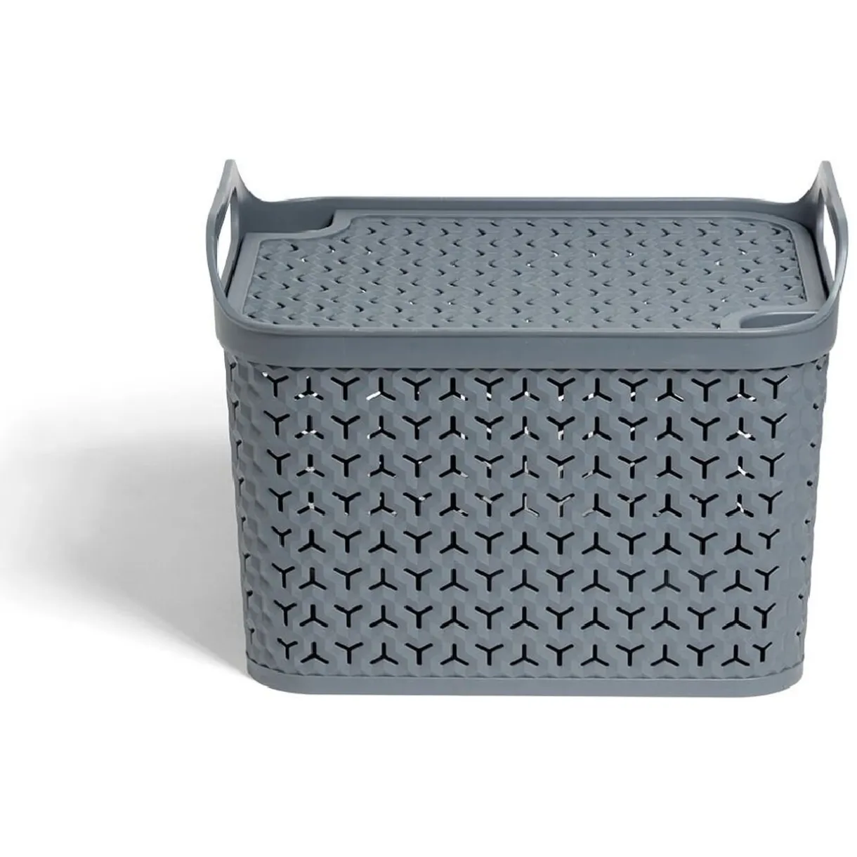 Rangement|Gifi Panière de rangement avec couvercle 14L plastique vert