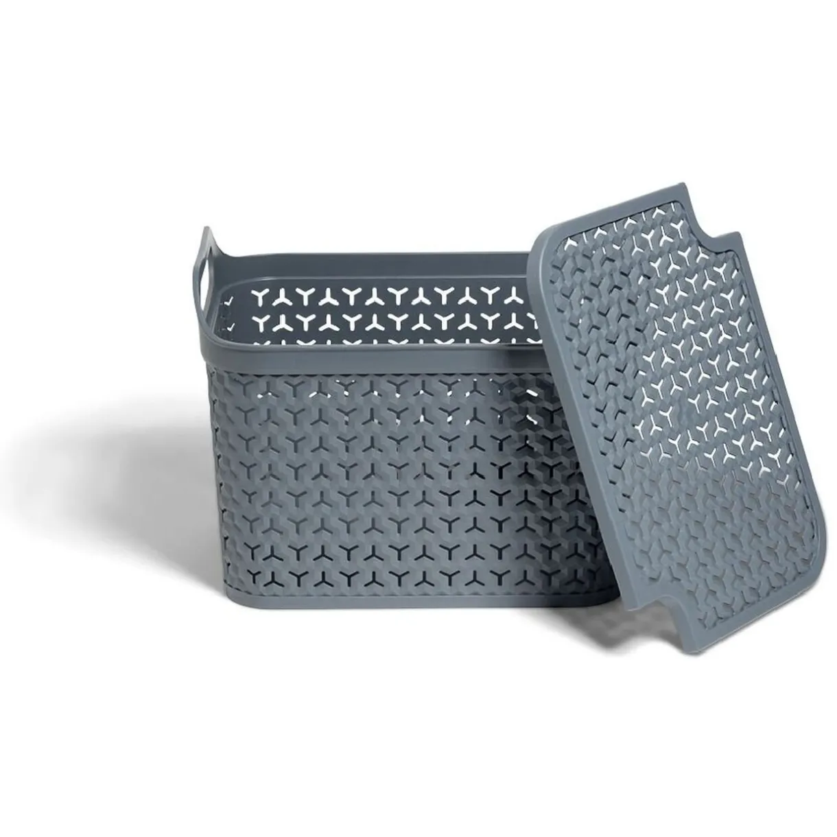 Rangement|Gifi Panière de rangement avec couvercle 14L plastique vert