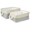 Rangement|Gifi Panière de rangement beige et grise x 2