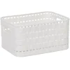 Entretien Du Linge|Gifi Panière de rangement blanche effet tressé 2 L
