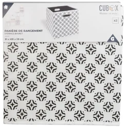 Rangement|Gifi Panière de rangement carré Box Cube x2
