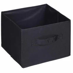 Rangement|Gifi Panière de rangement carrée noire