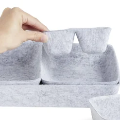 Rangement|Gifi Panière de rangement en feutrine lot de 5 tailles