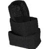 Rangement|Gifi Panière de rangement en papier tressé noir x3