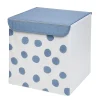 Rangement|Gifi Panière de rangement enfant blanc pois bleus