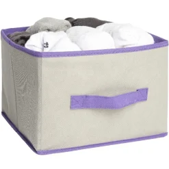 Rangement|Gifi Panière de rangement gris violet