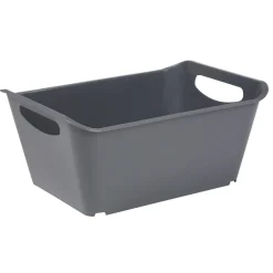 Entretien Du Linge|Gifi Panière de rangement grise 5 L