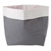 Rangement|Gifi Panière de rangement grise et blanche
