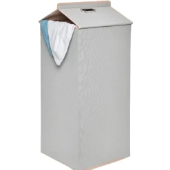 Rangement|Gifi Panière de rangement haute gris clair et rose pale