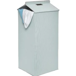 Rangement|Gifi Panière de rangement haute vert d'eau et gris clair