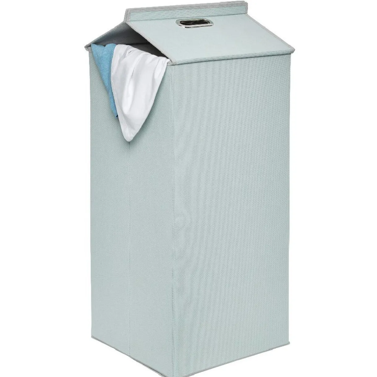 Rangement|Gifi Panière de rangement haute vert d'eau et gris clair