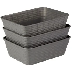 Rangement|Gifi Panière de rangement L.18,7 cm plastique x3