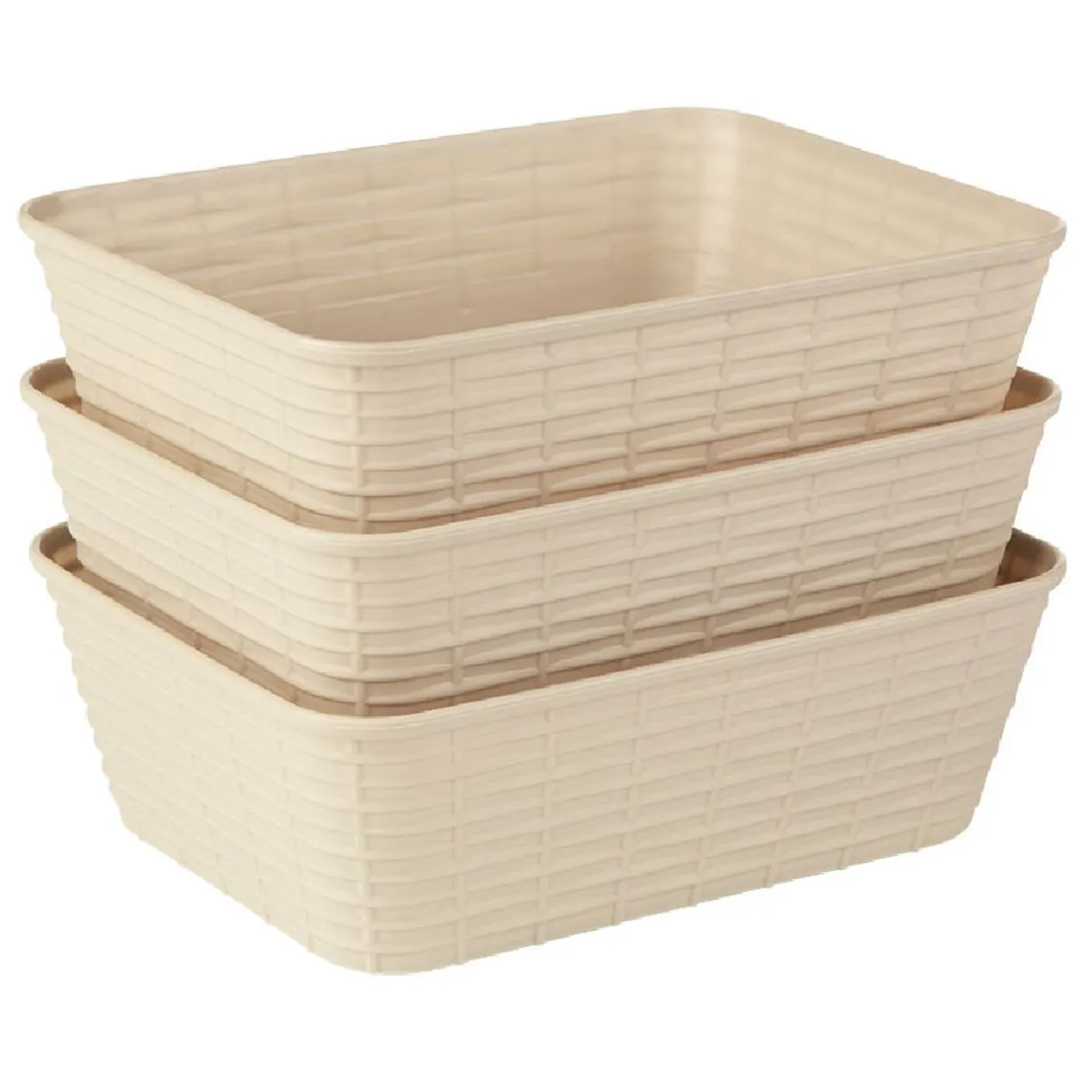 Rangement|Gifi Panière de rangement L.18,7 cm plastique x3