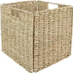 Rangement|Gifi Panière de rangement métal jonc naturel