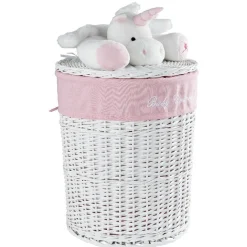 Rangement|Gifi Panière de rangement ronde enfant licorne blanc rose 37 cm