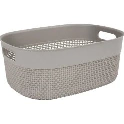 Entretien Du Linge|Gifi Panière de rangement taupe 12 L